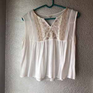 Aeropostale white cropped tank